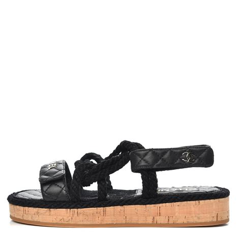 chanel lambskin sandals black|ballerines style chanel.